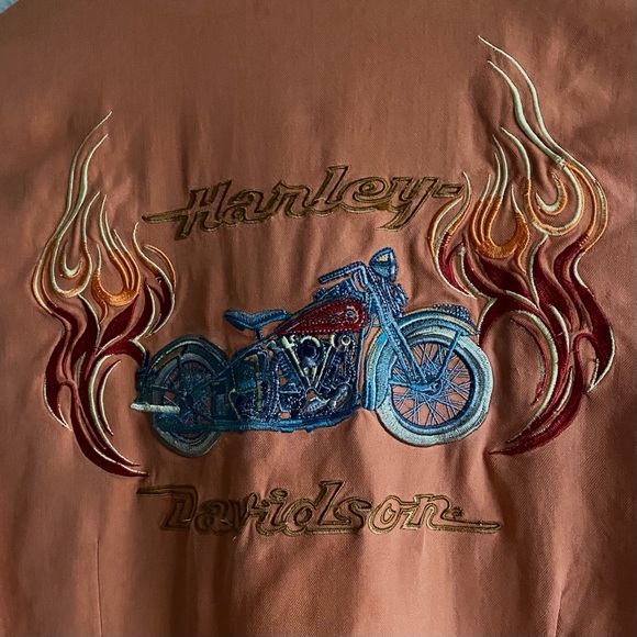 Harley Davidson Silk Embroidered Tori Richard Shirt - Picture 2 of 11